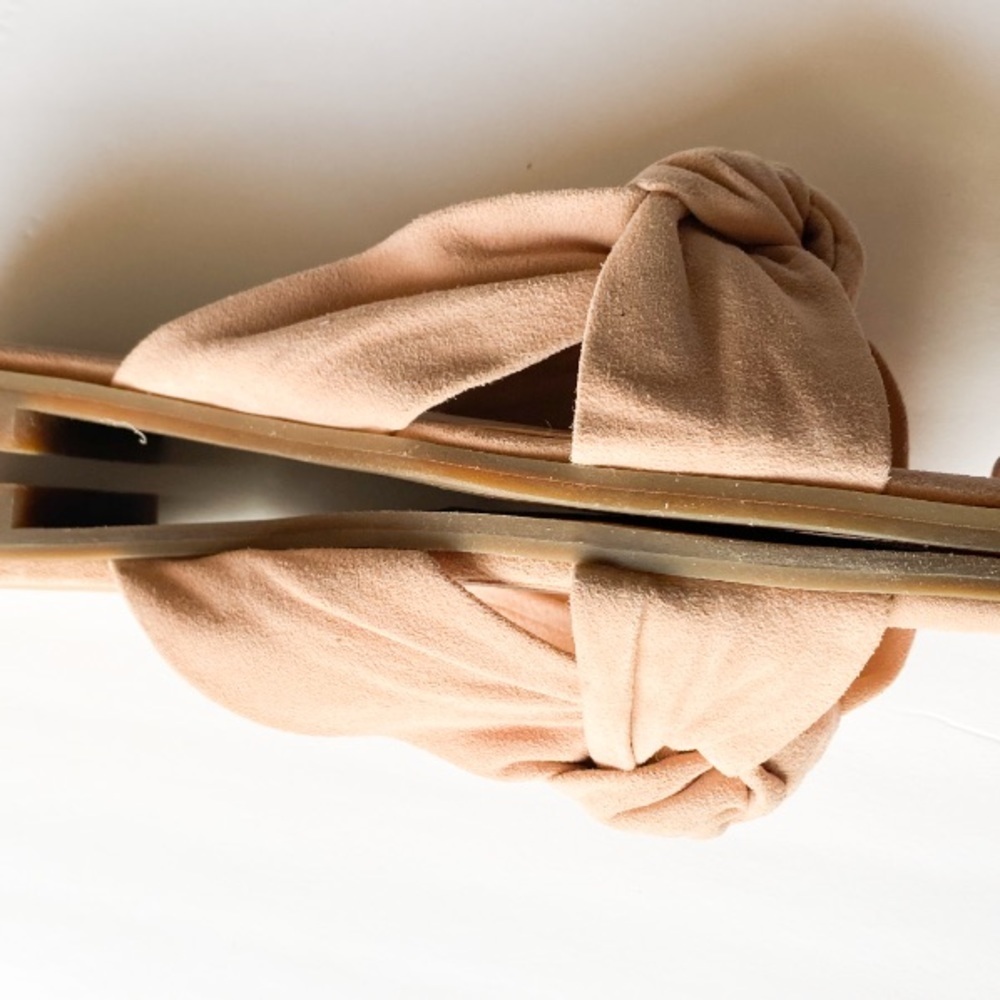 Lucky Brand Genrid suede knot tie slide sandals 8 - Picture 5 of 9